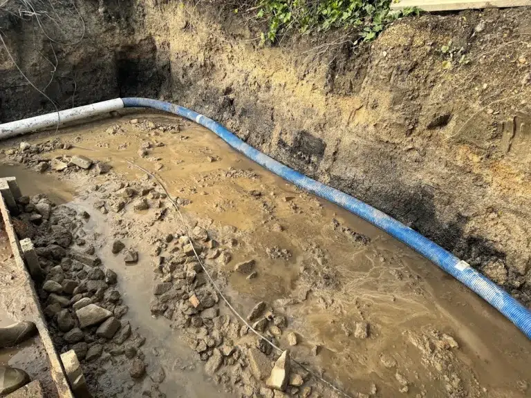 Conceptual hydrogeological model showing groundwater conditions beneath a proposed development